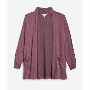 COPY - NWOT Small Market & Spruce Camila Brushed Knit Sleeve Detail Cardigan